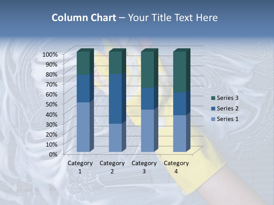A Hand With Yellow Gloves Holding A Sponge Powerpoint Template PowerPoint Template