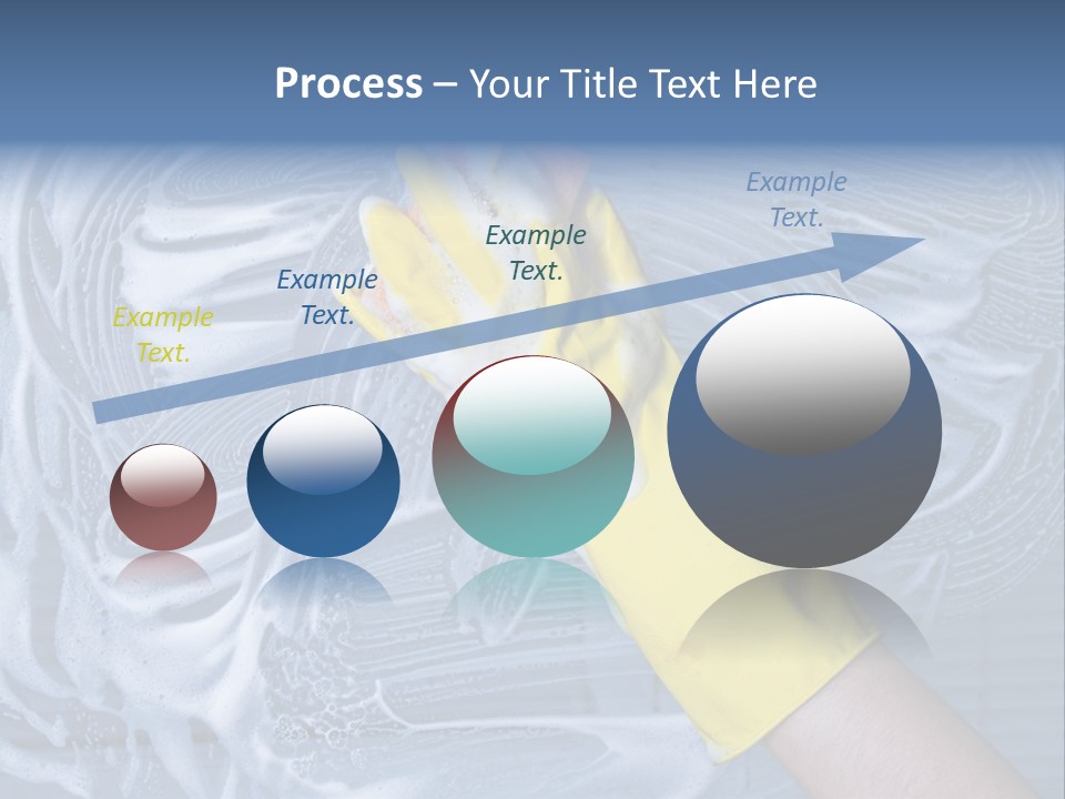 A Hand With Yellow Gloves Holding A Sponge Powerpoint Template PowerPoint Template
