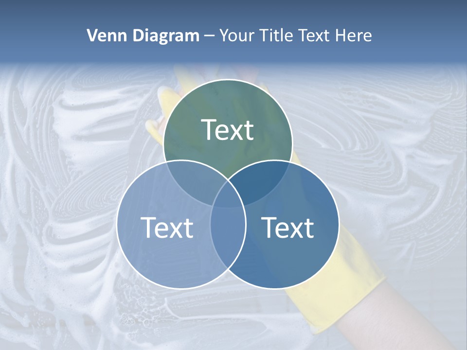 A Hand With Yellow Gloves Holding A Sponge Powerpoint Template PowerPoint Template