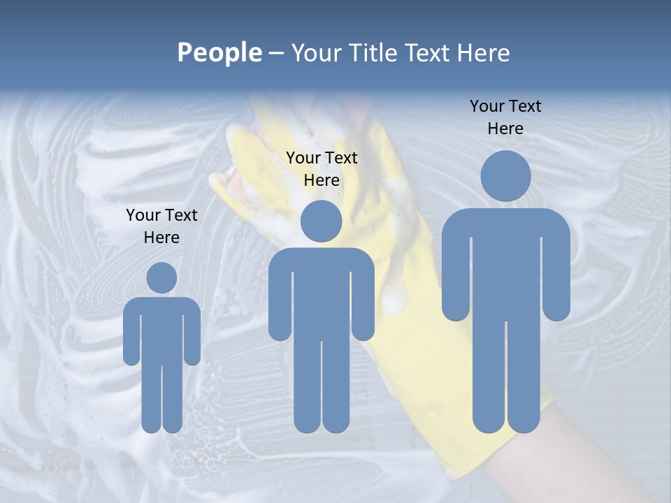 A Hand With Yellow Gloves Holding A Sponge Powerpoint Template PowerPoint Template