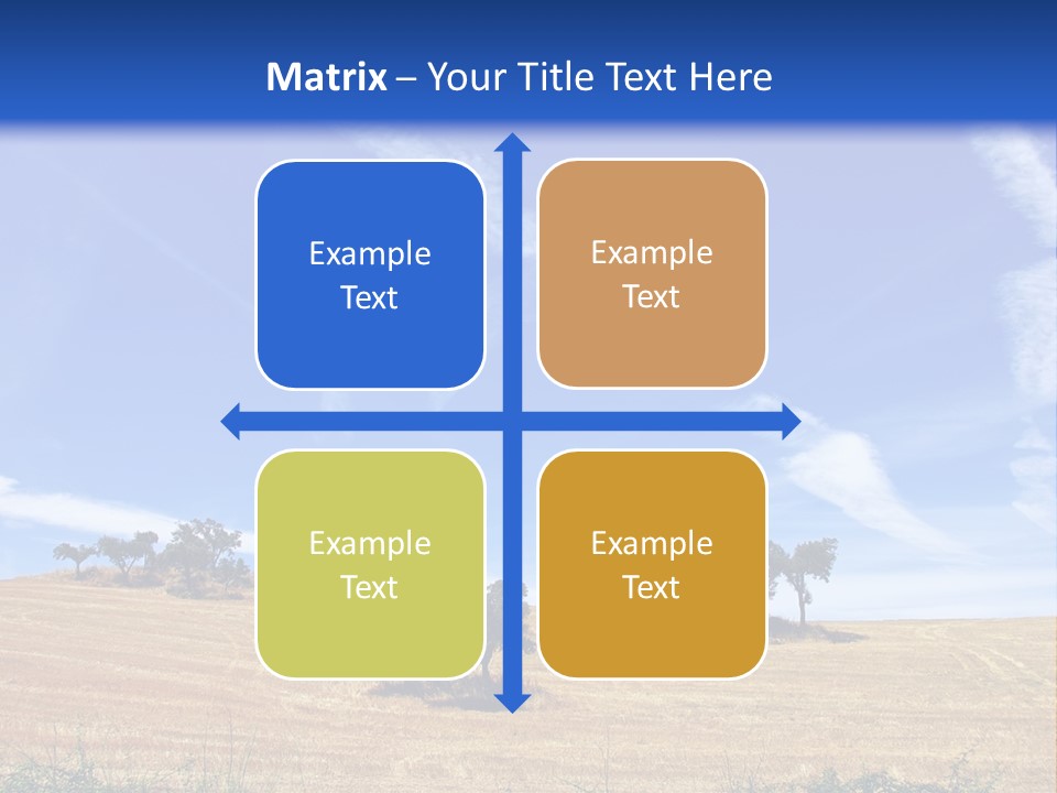 A Group Of Trees In The Middle Of A Desert PowerPoint Template