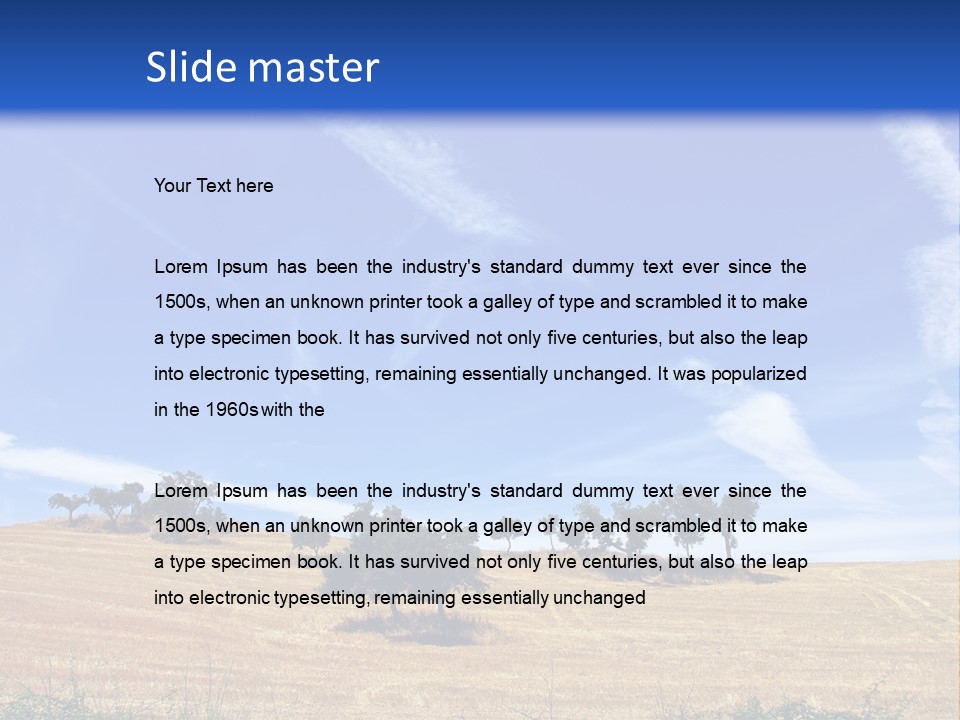 A Group Of Trees In The Middle Of A Desert PowerPoint Template