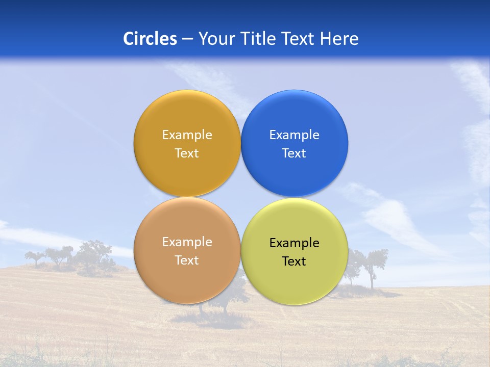 A Group Of Trees In The Middle Of A Desert PowerPoint Template