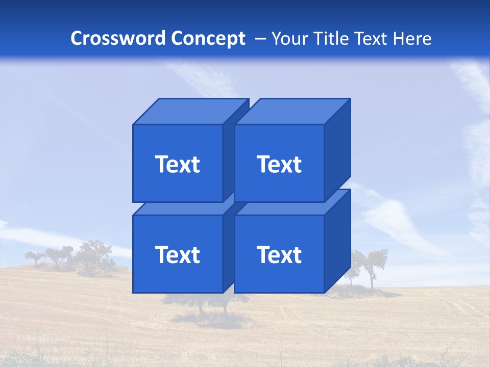 A Group Of Trees In The Middle Of A Desert PowerPoint Template