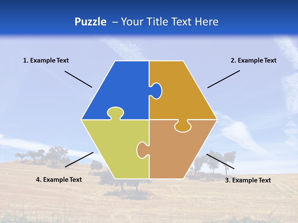 A Group Of Trees In The Middle Of A Desert PowerPoint Template