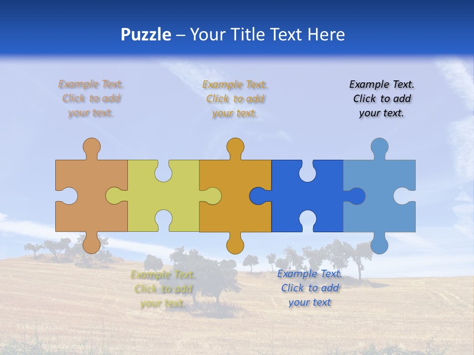 A Group Of Trees In The Middle Of A Desert PowerPoint Template