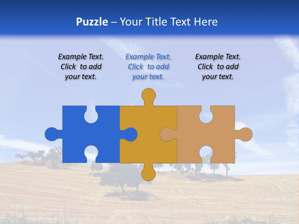 A Group Of Trees In The Middle Of A Desert PowerPoint Template