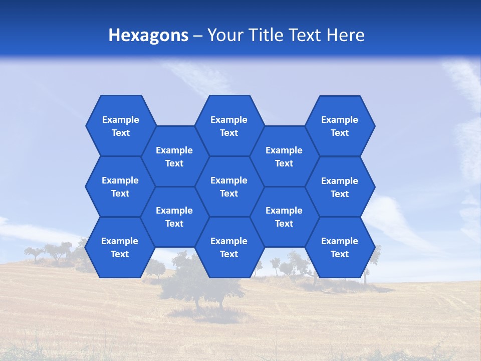 A Group Of Trees In The Middle Of A Desert PowerPoint Template