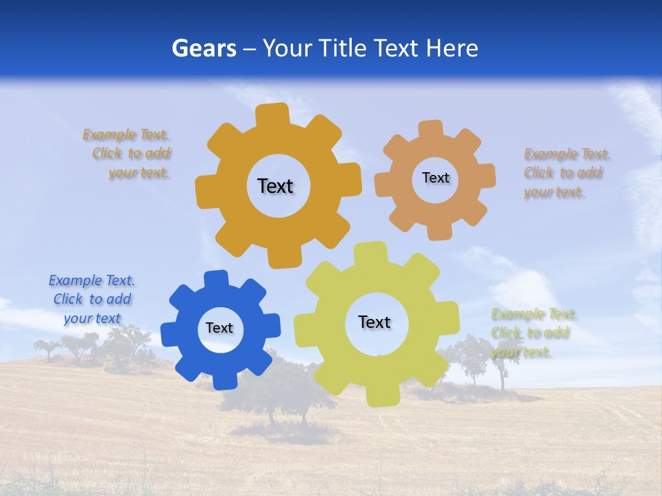 A Group Of Trees In The Middle Of A Desert PowerPoint Template