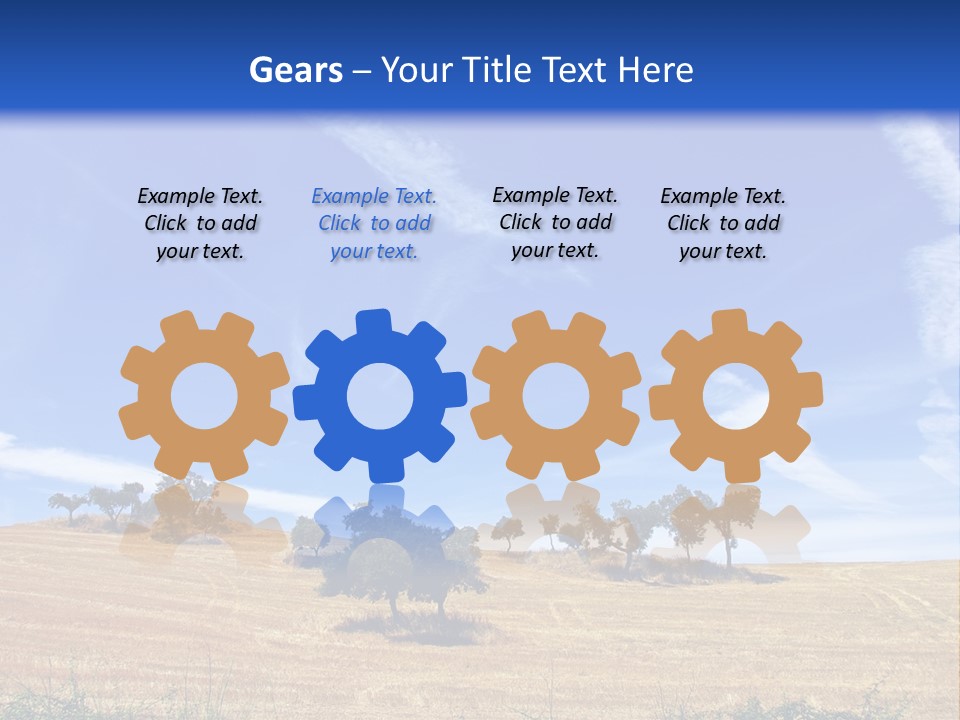 A Group Of Trees In The Middle Of A Desert PowerPoint Template