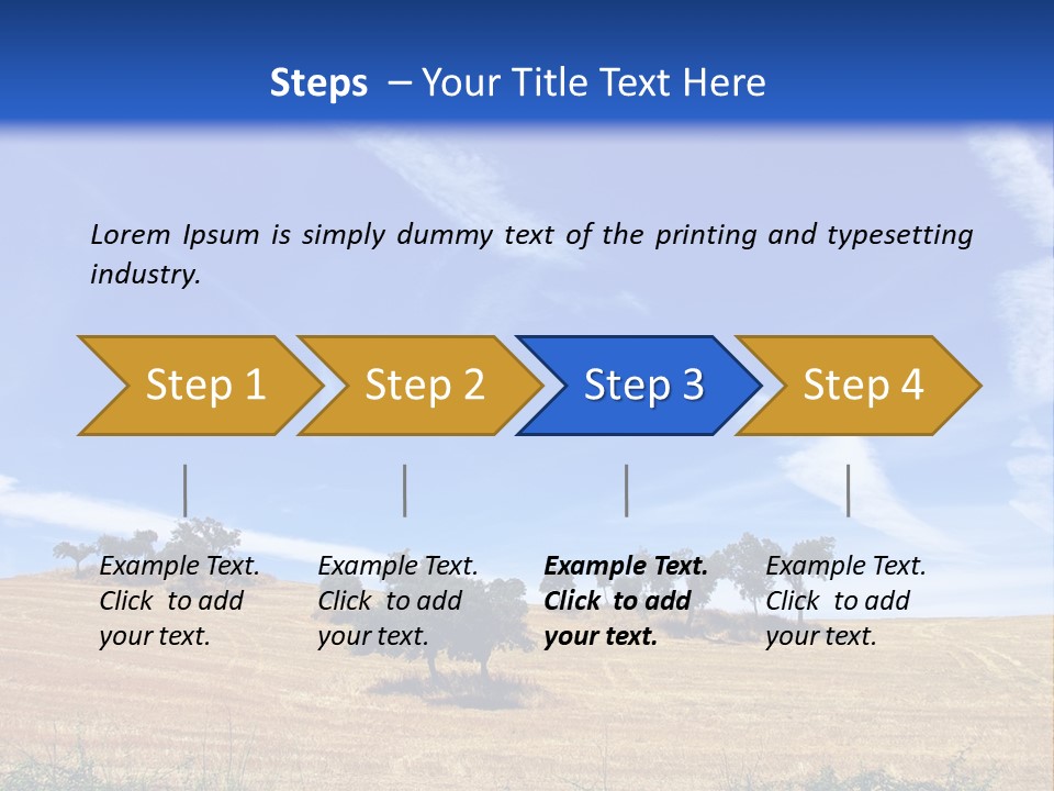 A Group Of Trees In The Middle Of A Desert PowerPoint Template
