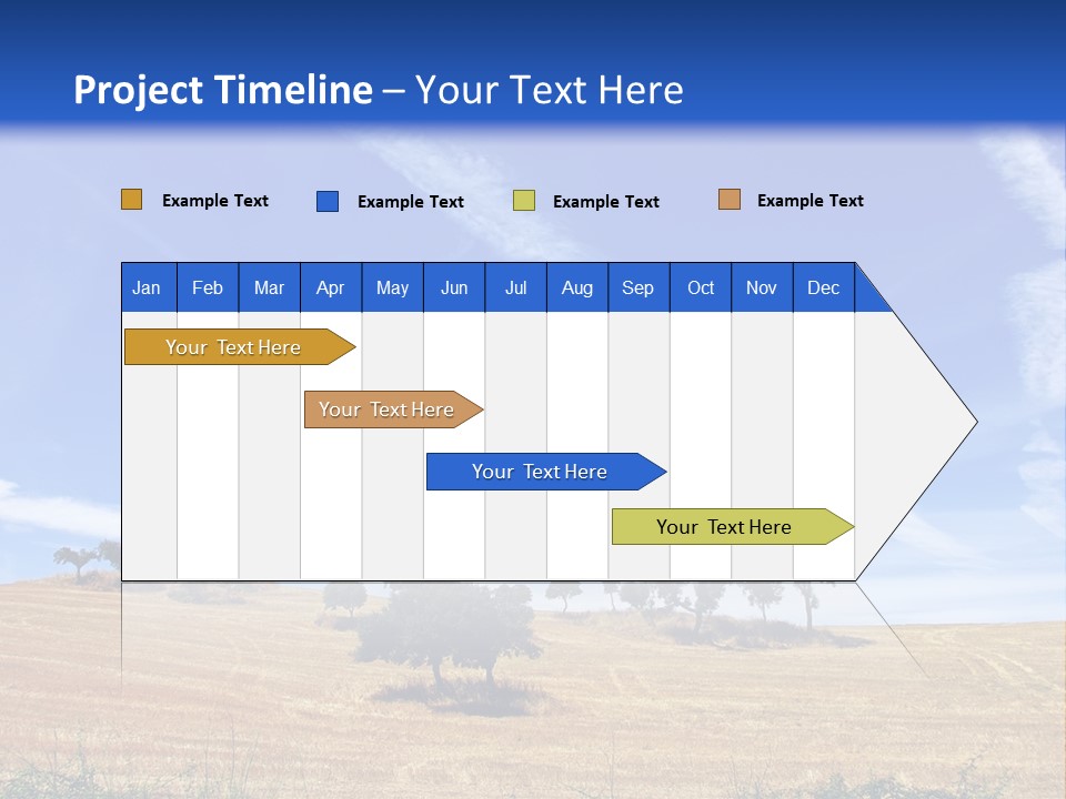 A Group Of Trees In The Middle Of A Desert PowerPoint Template