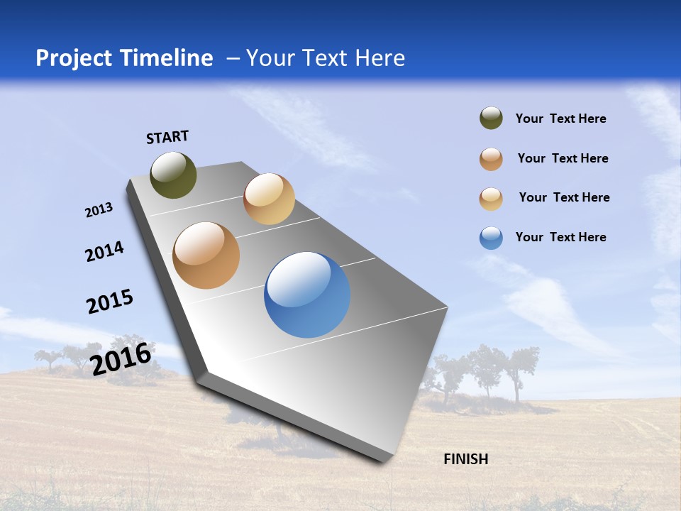 A Group Of Trees In The Middle Of A Desert PowerPoint Template