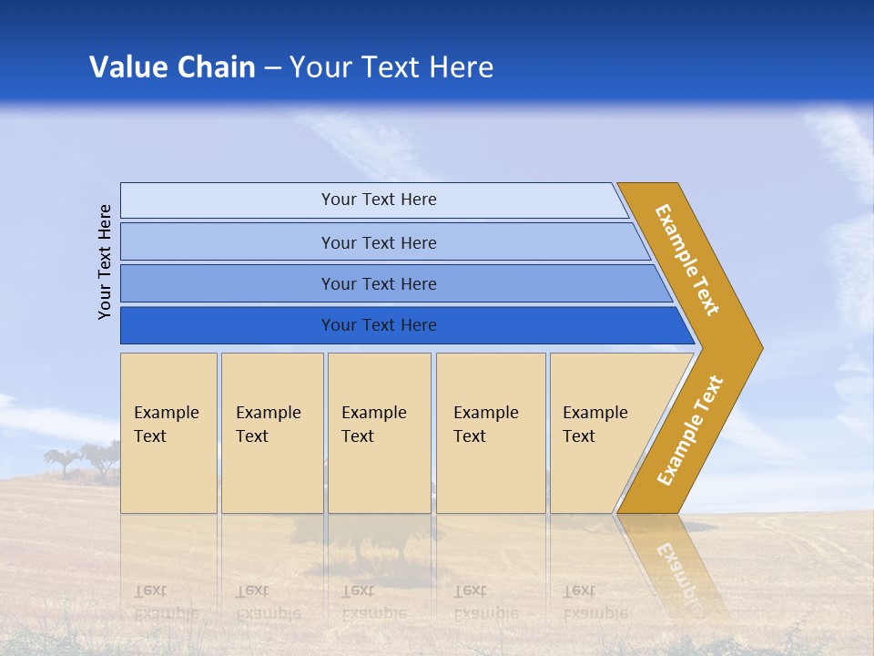A Group Of Trees In The Middle Of A Desert PowerPoint Template