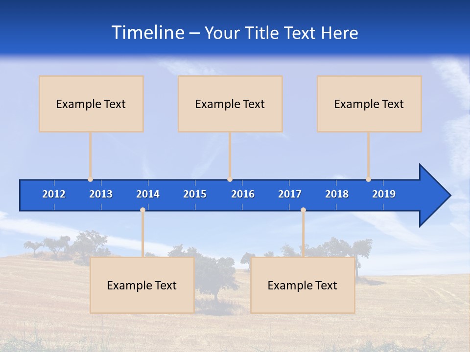 A Group Of Trees In The Middle Of A Desert PowerPoint Template
