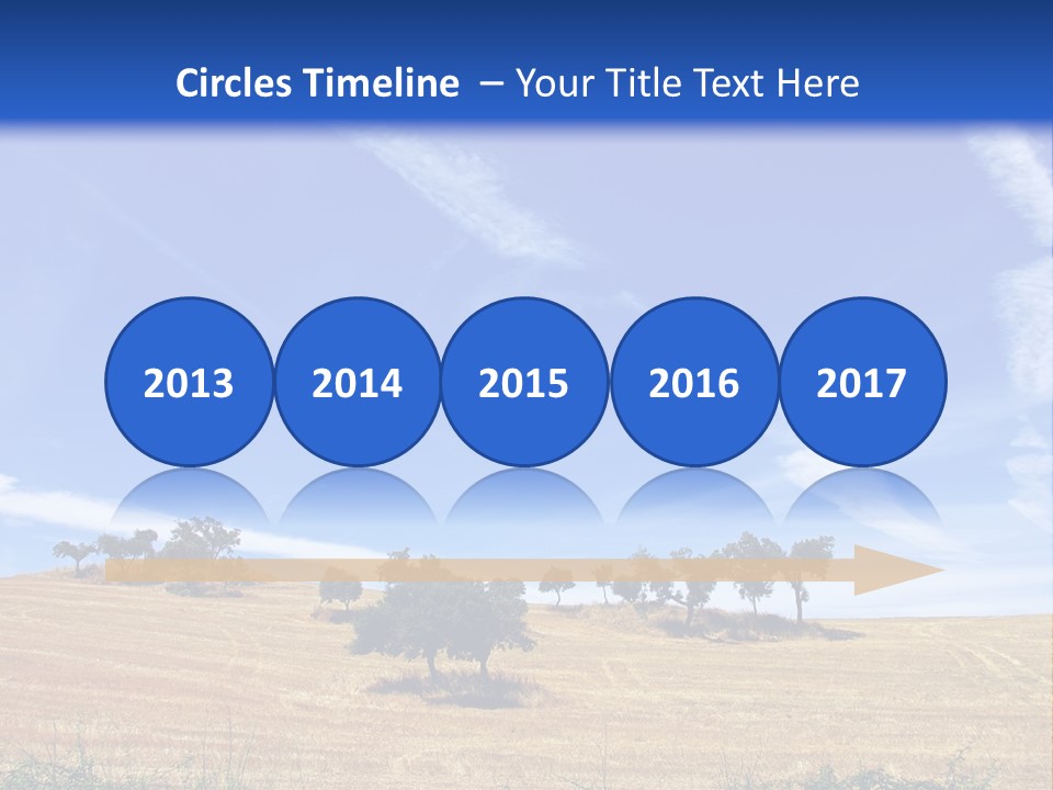 A Group Of Trees In The Middle Of A Desert PowerPoint Template