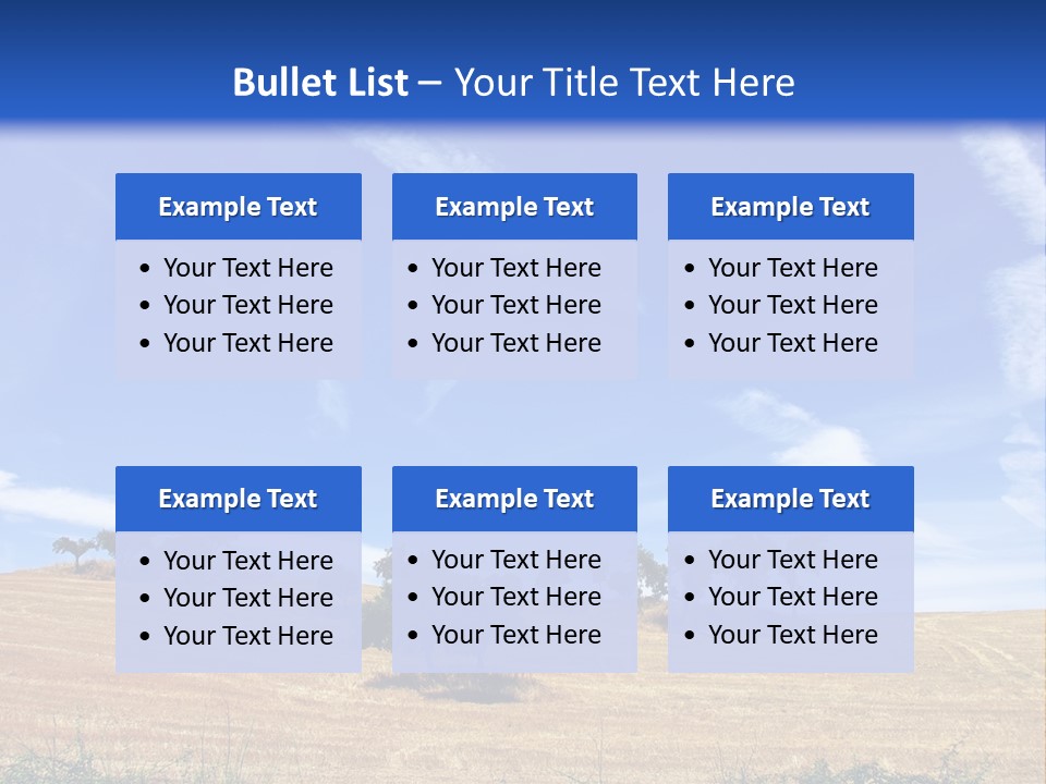 A Group Of Trees In The Middle Of A Desert PowerPoint Template