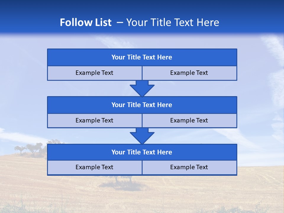 A Group Of Trees In The Middle Of A Desert PowerPoint Template