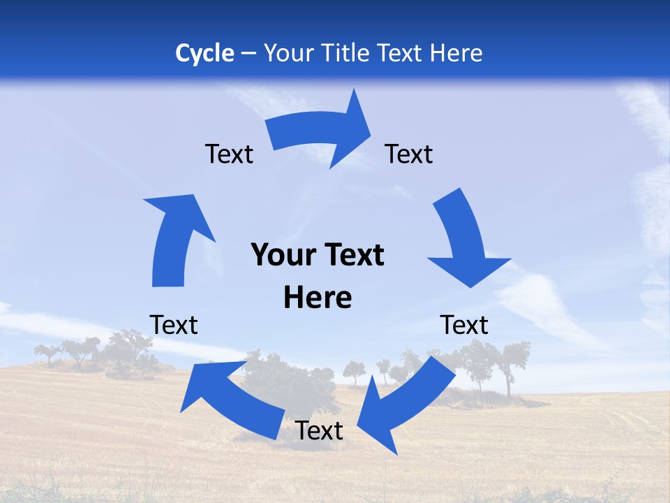 A Group Of Trees In The Middle Of A Desert PowerPoint Template