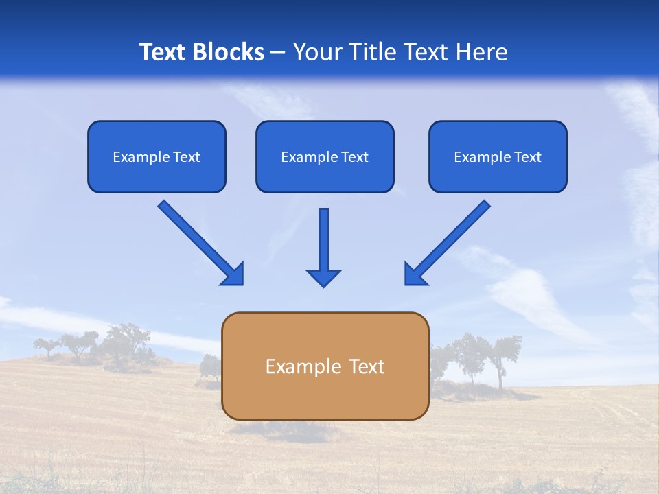 A Group Of Trees In The Middle Of A Desert PowerPoint Template