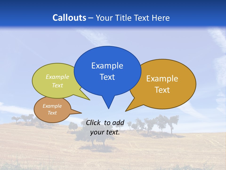 A Group Of Trees In The Middle Of A Desert PowerPoint Template