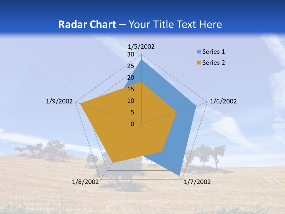 A Group Of Trees In The Middle Of A Desert PowerPoint Template