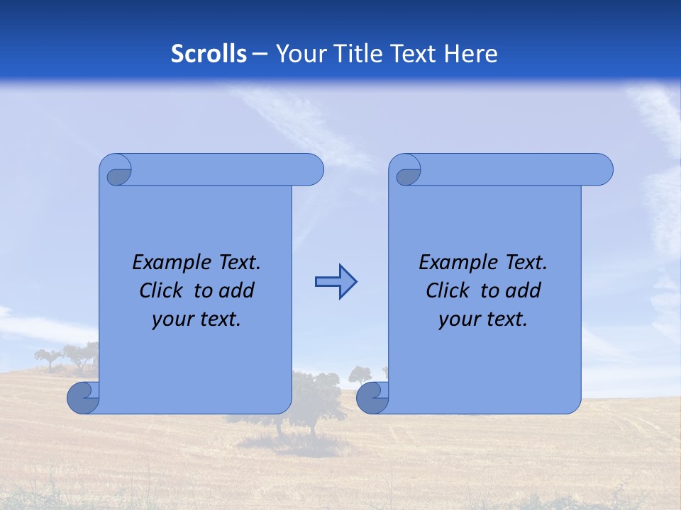 A Group Of Trees In The Middle Of A Desert PowerPoint Template