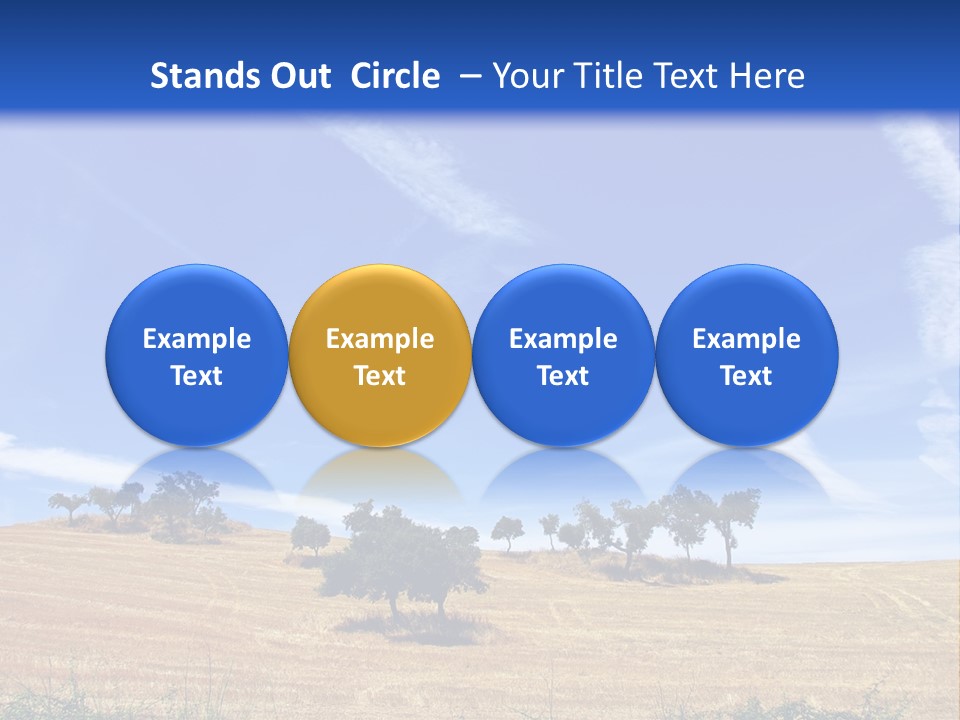 A Group Of Trees In The Middle Of A Desert PowerPoint Template