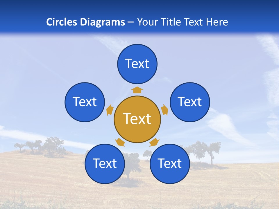 A Group Of Trees In The Middle Of A Desert PowerPoint Template
