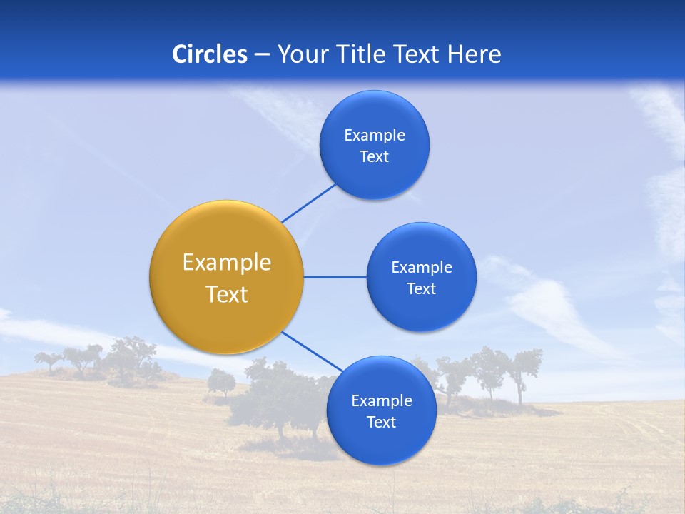 A Group Of Trees In The Middle Of A Desert PowerPoint Template