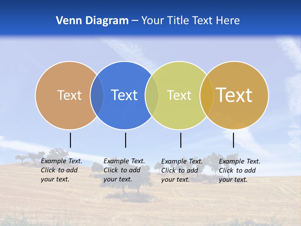 A Group Of Trees In The Middle Of A Desert PowerPoint Template