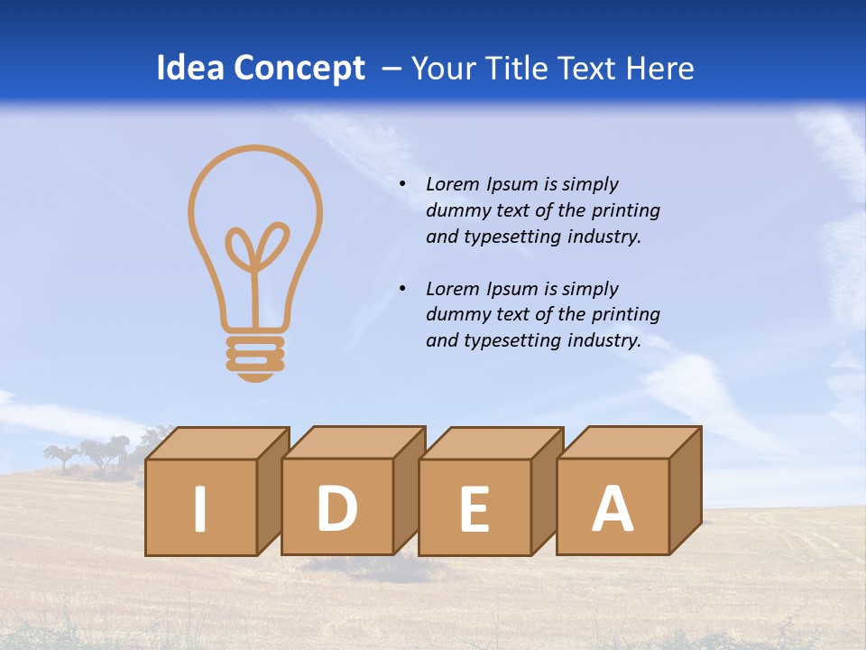 A Group Of Trees In The Middle Of A Desert PowerPoint Template