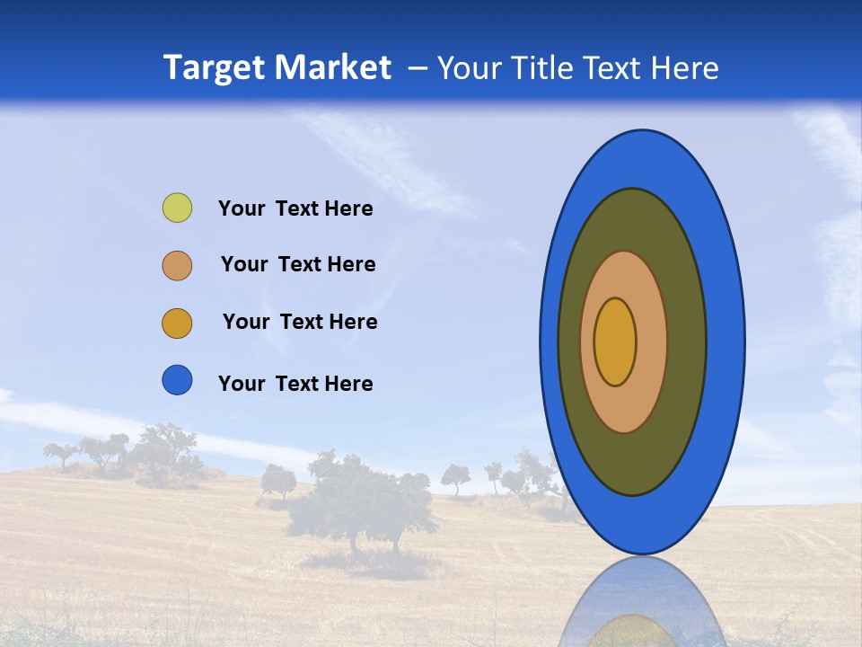 A Group Of Trees In The Middle Of A Desert PowerPoint Template