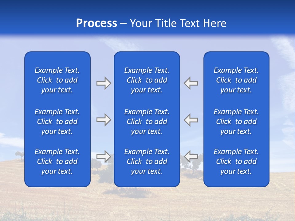 A Group Of Trees In The Middle Of A Desert PowerPoint Template
