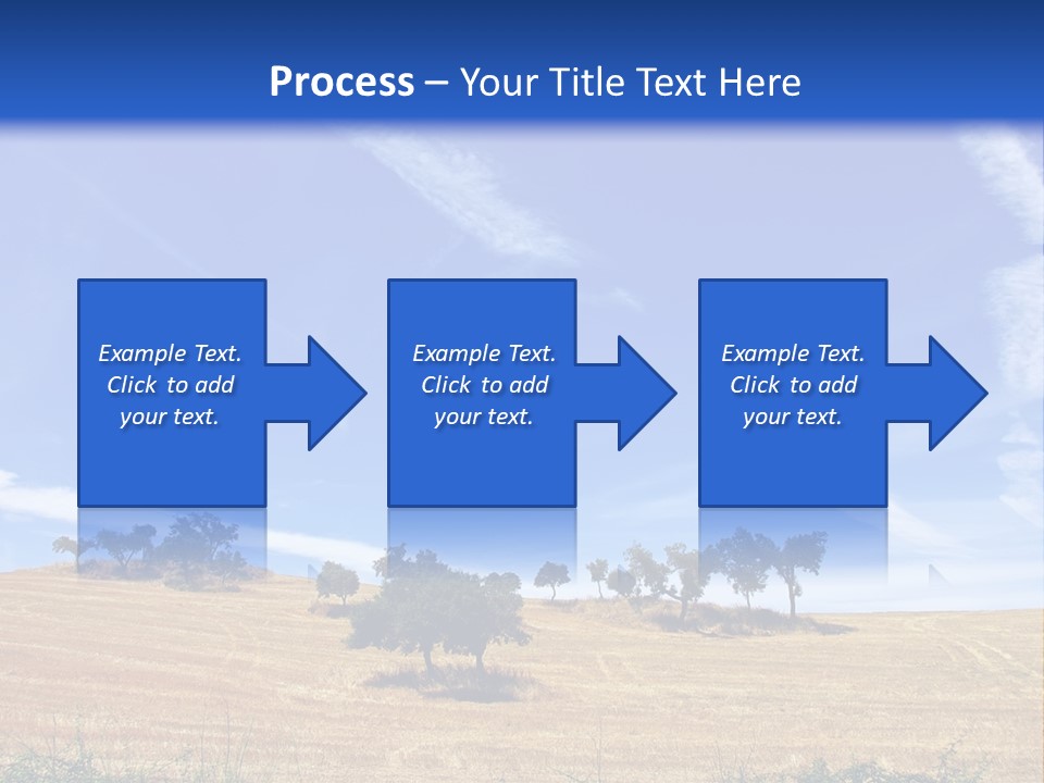 A Group Of Trees In The Middle Of A Desert PowerPoint Template