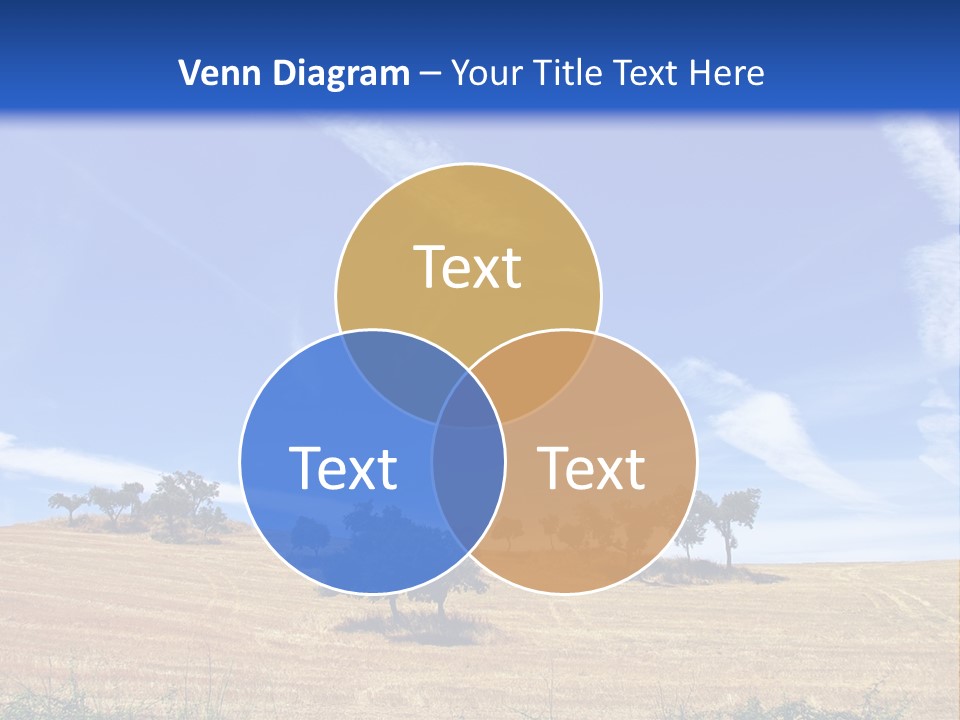 A Group Of Trees In The Middle Of A Desert PowerPoint Template