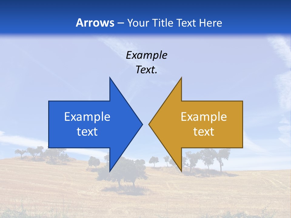 A Group Of Trees In The Middle Of A Desert PowerPoint Template