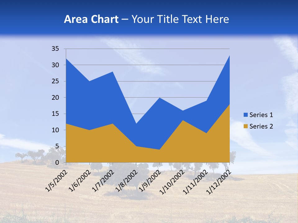 A Group Of Trees In The Middle Of A Desert PowerPoint Template