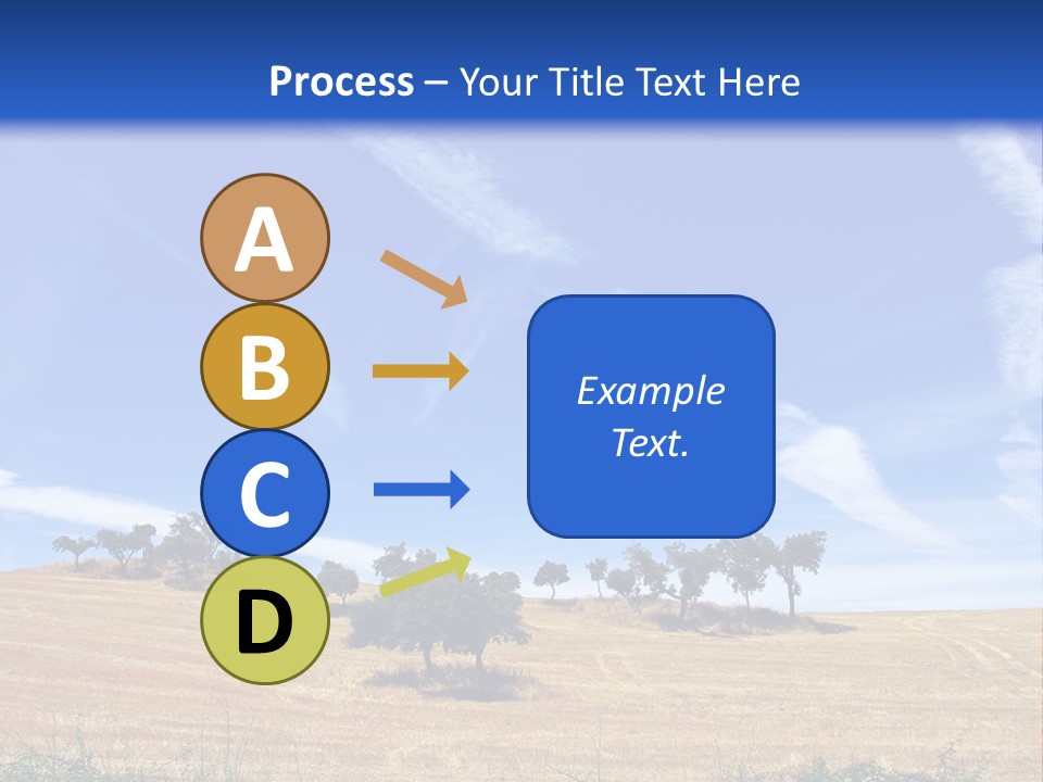 A Group Of Trees In The Middle Of A Desert PowerPoint Template