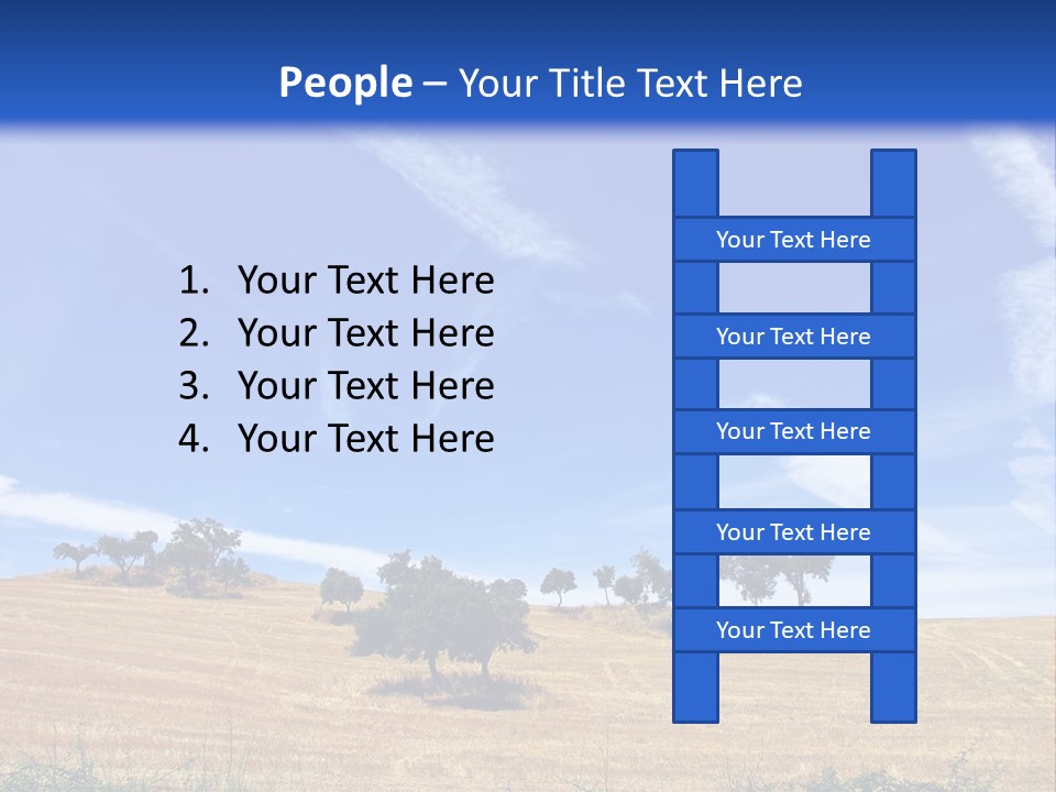 A Group Of Trees In The Middle Of A Desert PowerPoint Template