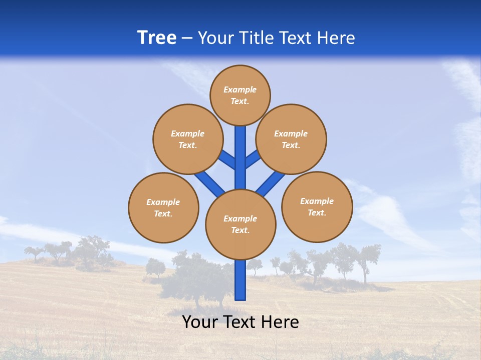 A Group Of Trees In The Middle Of A Desert PowerPoint Template