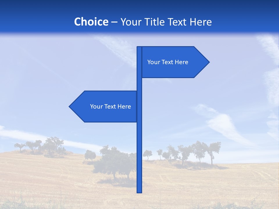 A Group Of Trees In The Middle Of A Desert PowerPoint Template