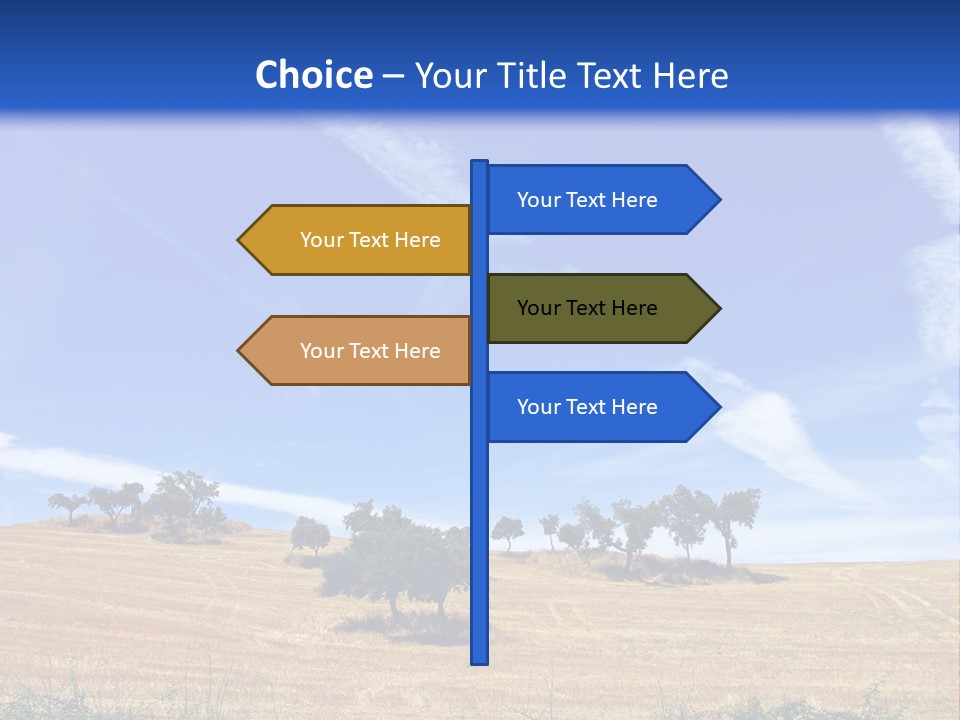 A Group Of Trees In The Middle Of A Desert PowerPoint Template