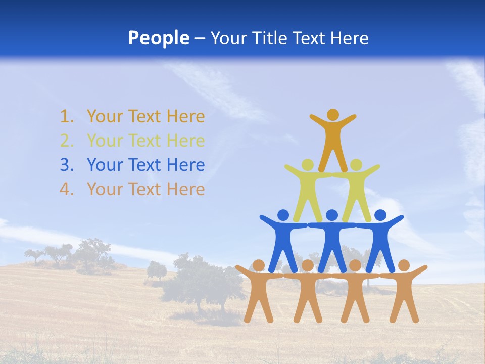 A Group Of Trees In The Middle Of A Desert PowerPoint Template