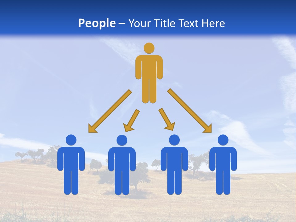 A Group Of Trees In The Middle Of A Desert PowerPoint Template
