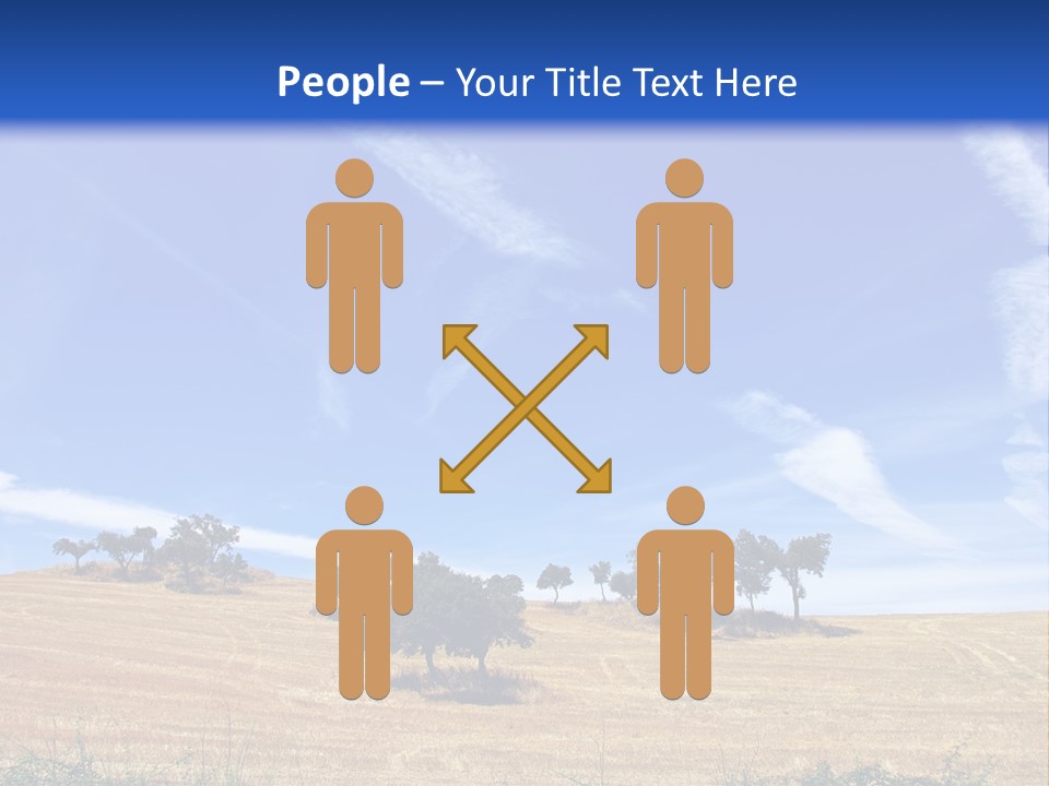 A Group Of Trees In The Middle Of A Desert PowerPoint Template