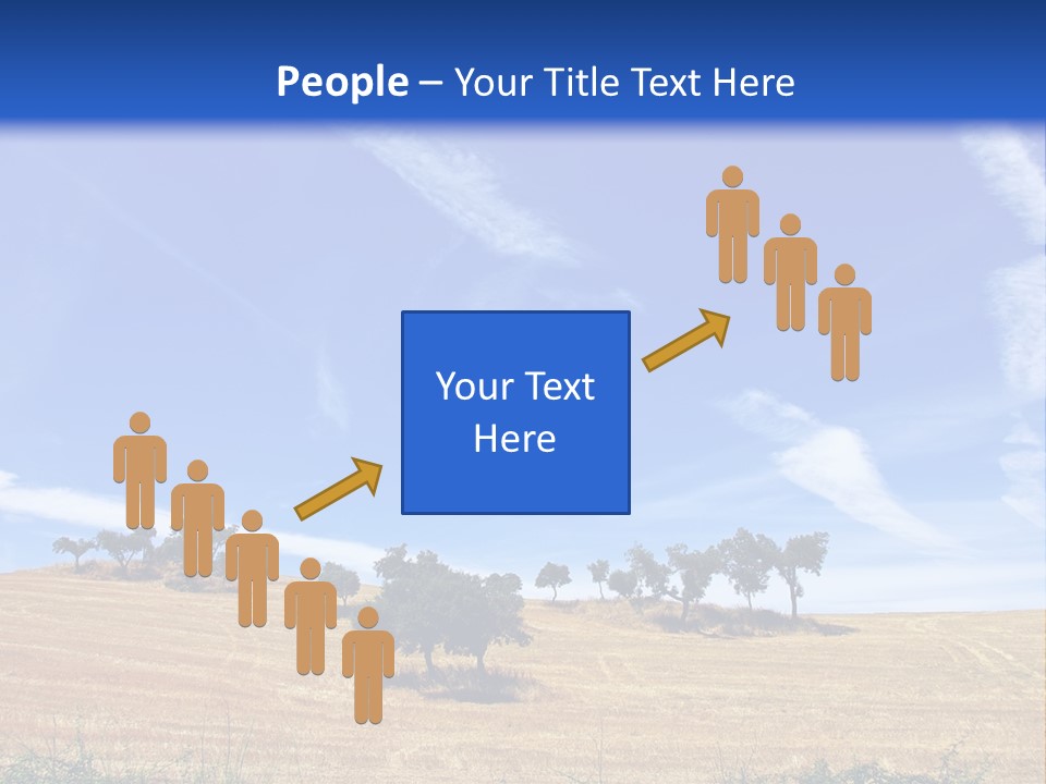 A Group Of Trees In The Middle Of A Desert PowerPoint Template