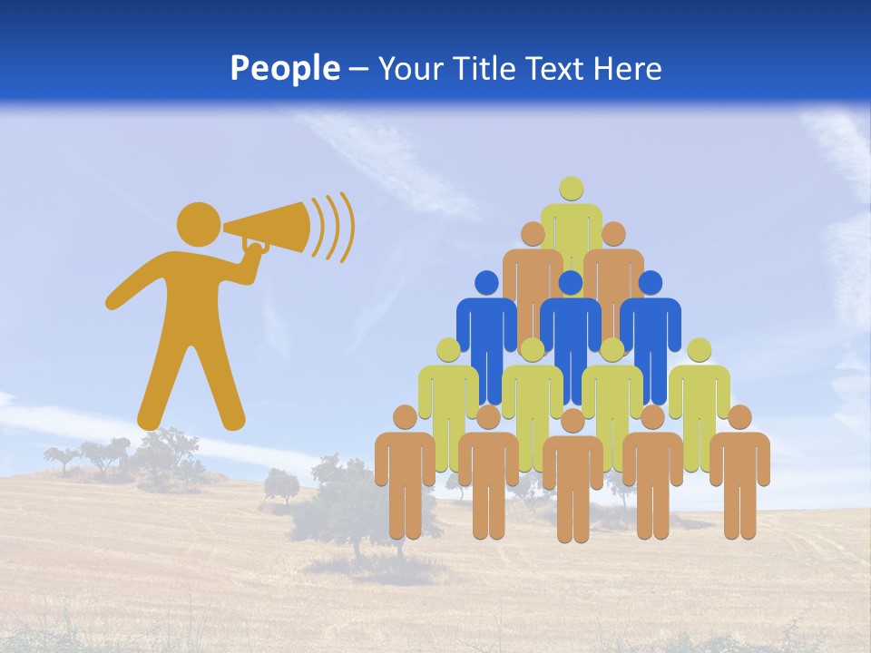 A Group Of Trees In The Middle Of A Desert PowerPoint Template