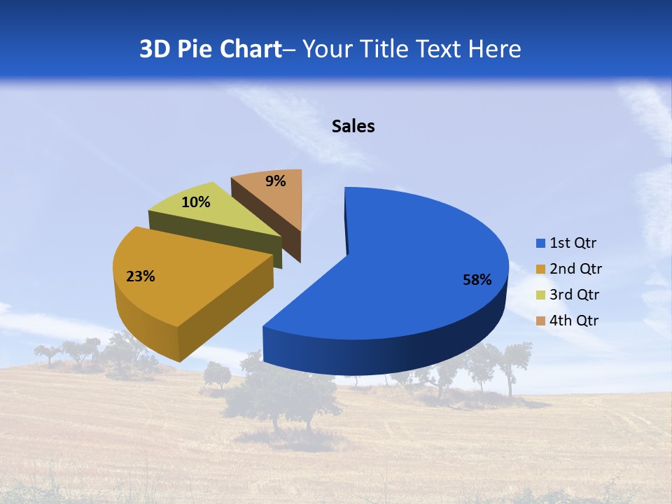 A Group Of Trees In The Middle Of A Desert PowerPoint Template