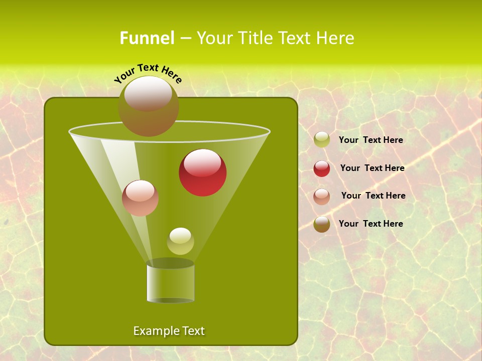 A Leaf With Red And Green Leaves On It PowerPoint Template